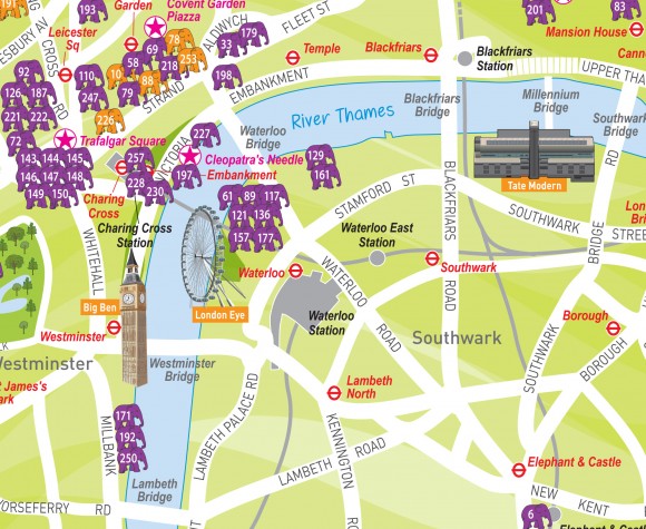 map illustration of London 