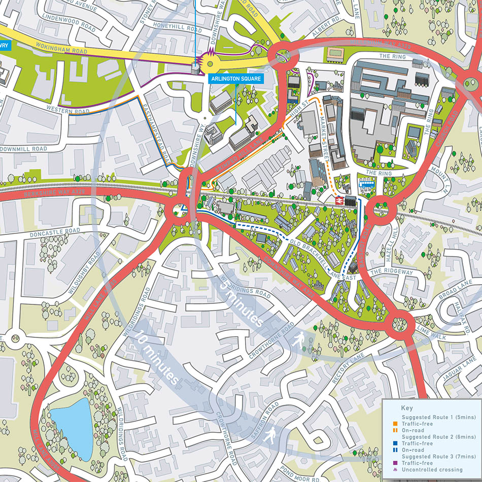 Wayfinding maps of Bracknell Industrial areas Lovell Johns