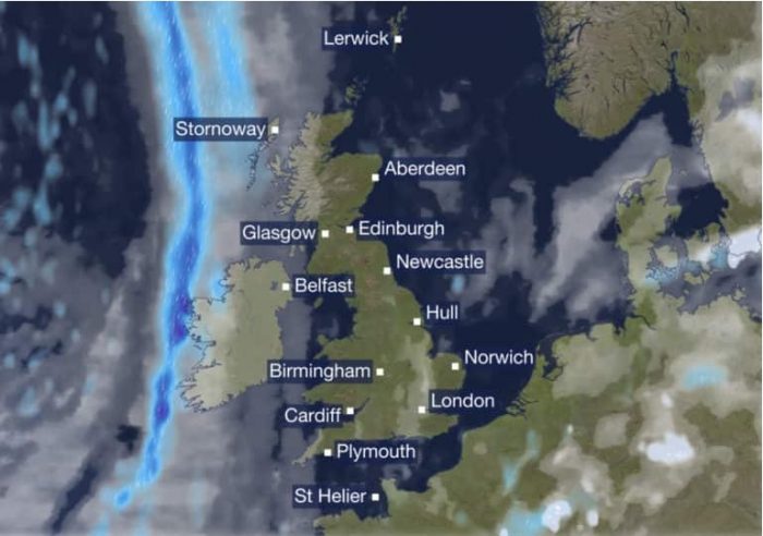 BBC weather - size of Scotland updated - image