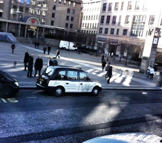 Creative Agency Maps seen around Edinburgh Taxis