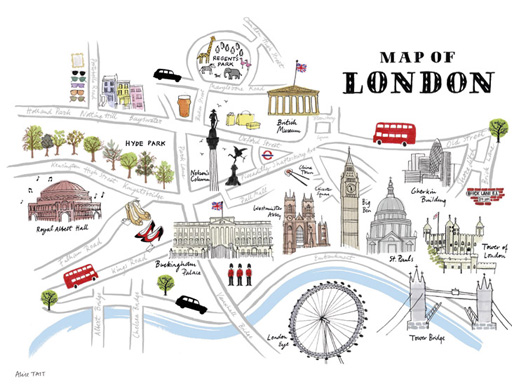 London illustrated map