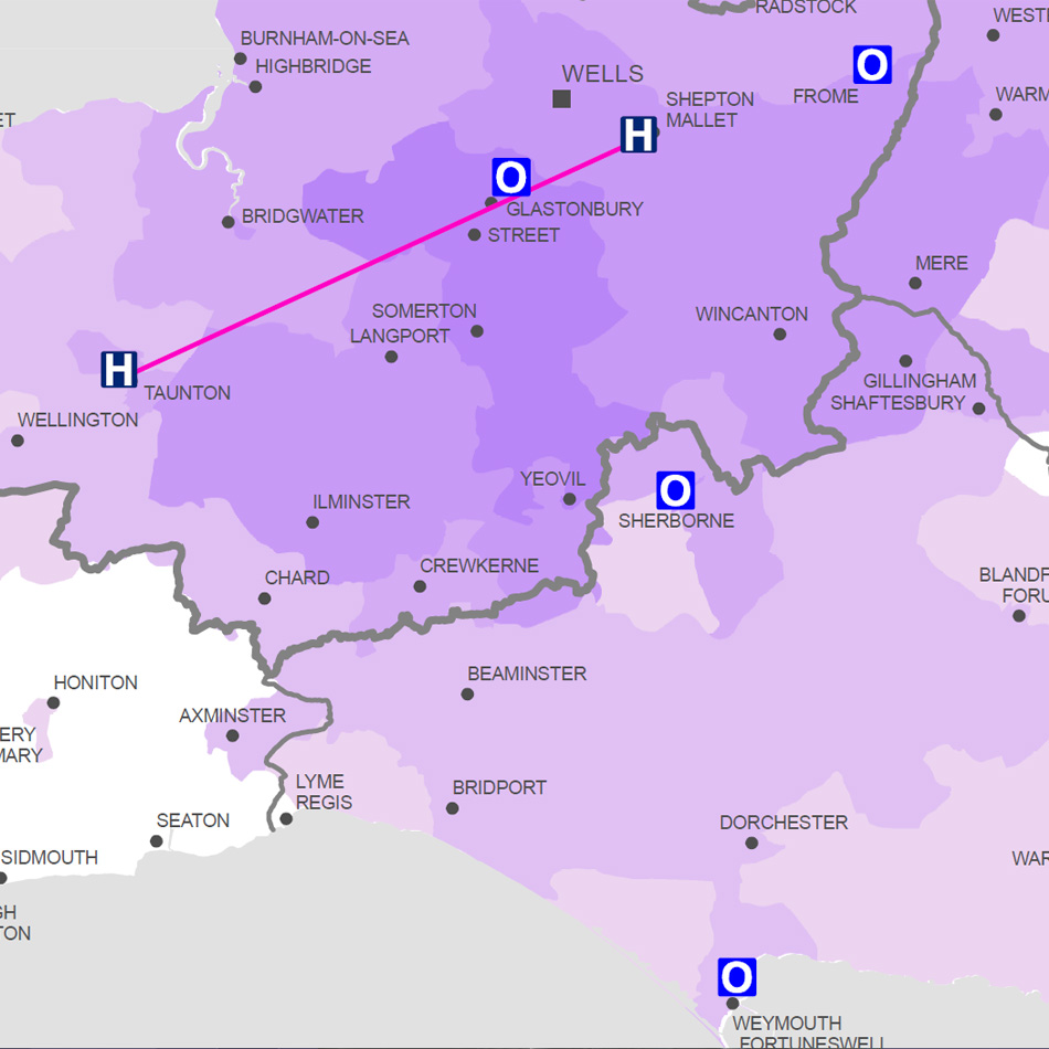 Case Study Drive Time Map for Management Consultancy Lovell Johns