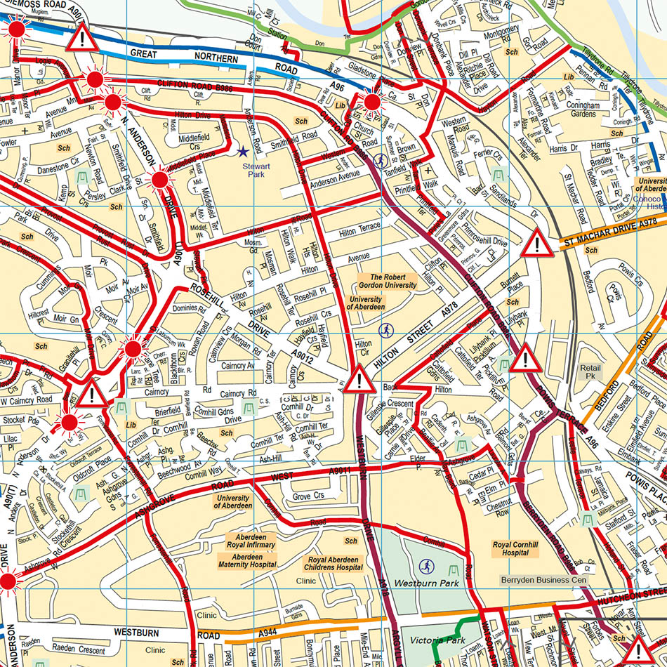 Aberdeen Cycle Map Lovell Johns