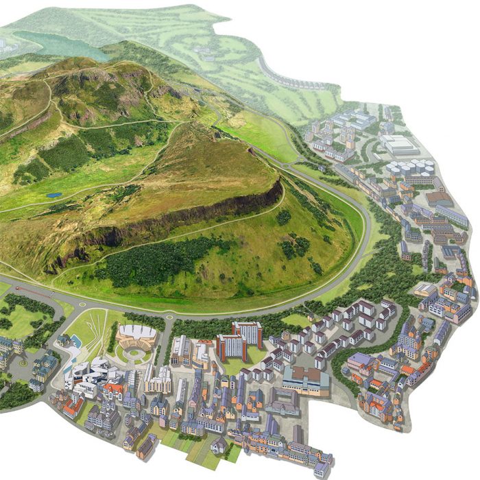 Artistic Map of Historic Environment Scotland Holyrood Park image 1