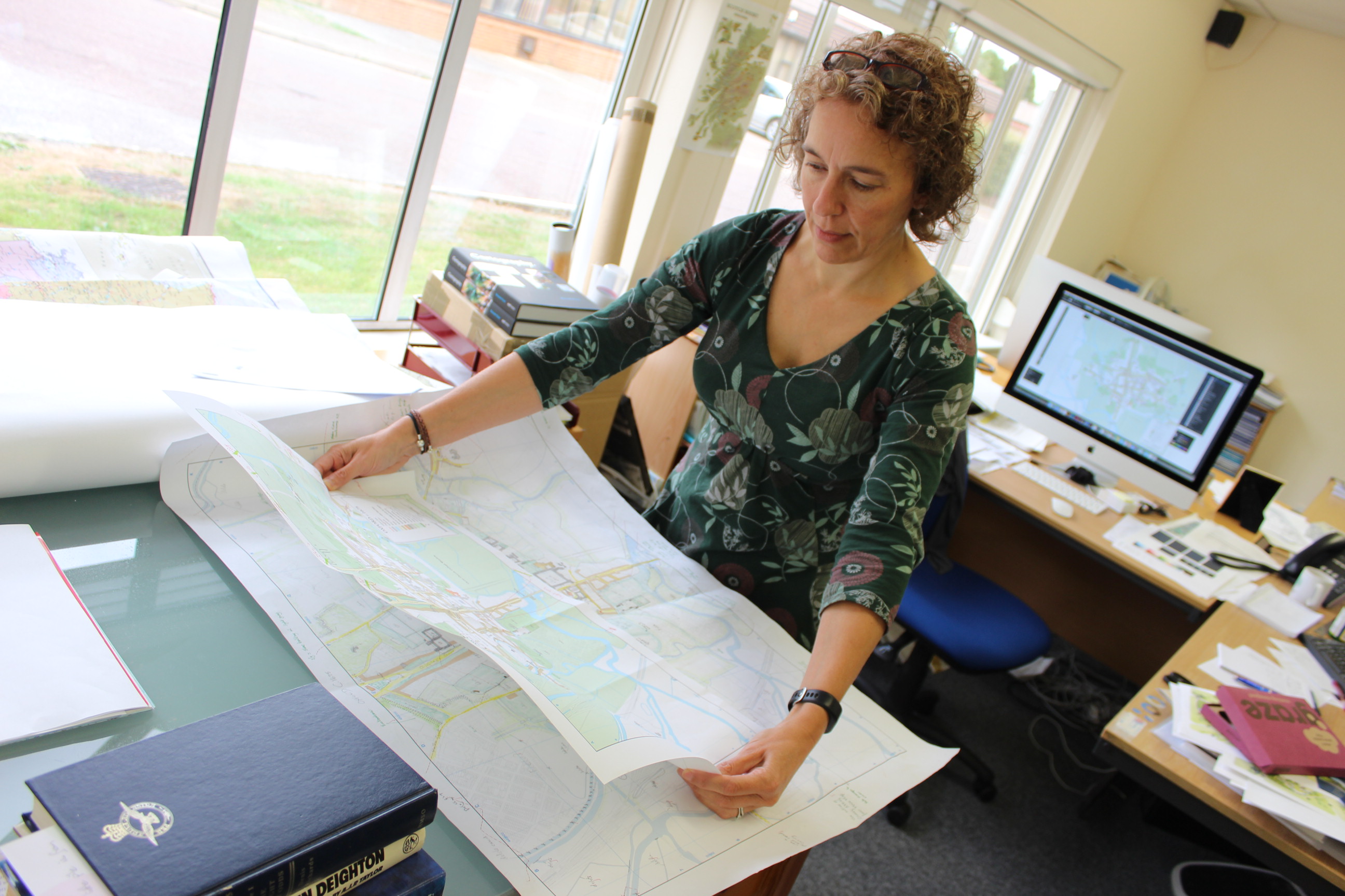 Louisa with a map image