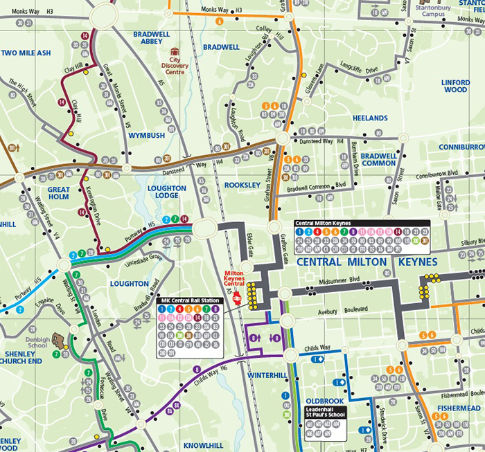 Milton Keynes Bus Map Image